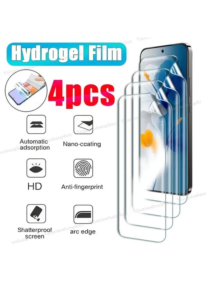شاشة Honor 200 Lite واقية 4 حزمة فيلم جل مائي تغطية كاملة مضاد للبصمات - Image 1
